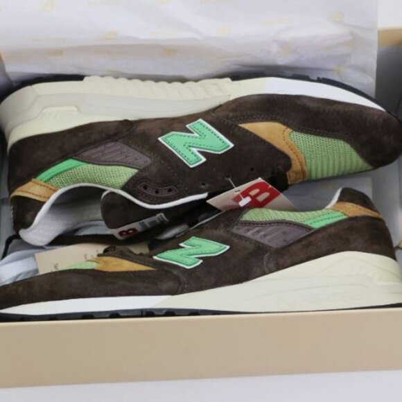 New Balance 998 Made in USA Teddy Santis 'Brown Green' U998BG Men's Sneakers